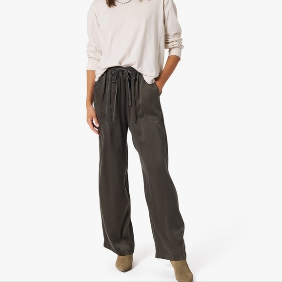 XiRena Luca Pant in Moss Size Medium 100% Silk - Picture 1 of 11